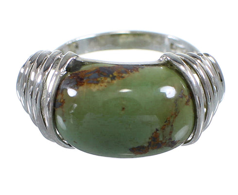 Genuine Sterling Silver Turquoise Ring Size 6-3/4 RX80966